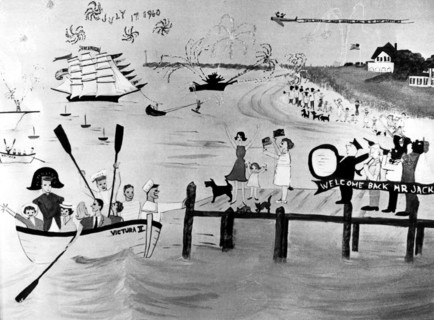 1961, au retour de John Kennedy de Los Angeles après sa victoire présidentielle, Jacqueline Bouvier Kennedy lui offrit ce tableau