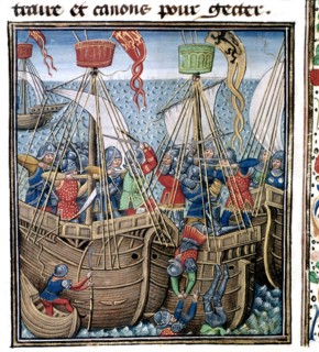 Froissart's Chronicles. Battle of the Ecluse (Battle of the Hundred Years' War, in 1340)