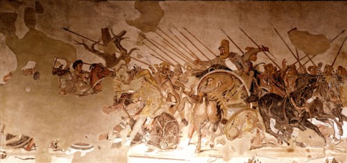Mosaic from Pompei, Battle between Darius and Alexander the Great