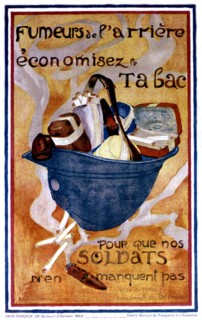 Affiche, dessin d'élèves d'école primaire sur le thème des restrictions (1914-1918)