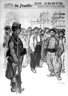 Steinlen, "la Feuille" (newspaper) on strike