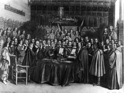 Treaty of Westphalia putting a partial end to the 30 Years War