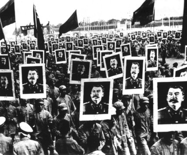 Demonstration celebrating Stalin