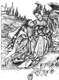 Gravure anonyme, maître du jardin d'amour