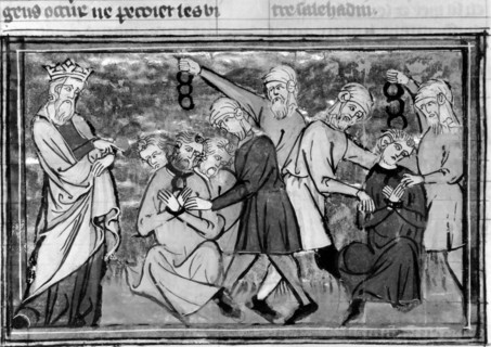 The Romance of Godefroy de Bouillon. Saladin puts the Crusaders in chains