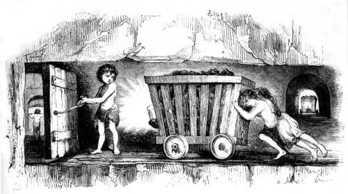 England, children's work in coal mines, in "Le Magasin pittoresque"