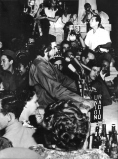 Press conference of Che Guevara (1928-1967)
