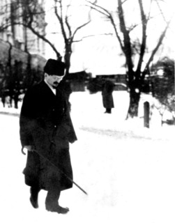 Léon Trotsky during the Brestlivosk negociations