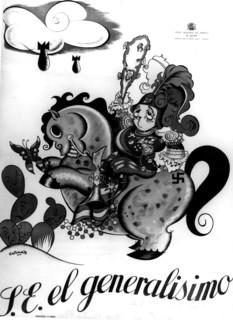 Satirical cartoon by Canavate against Franco