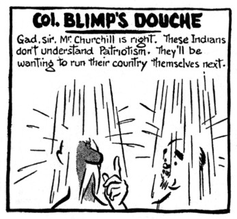 Satirical cartoon on Churchill and the colonial policy (November 1934)