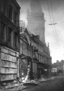Store on fire in the streets of Dunkirk
