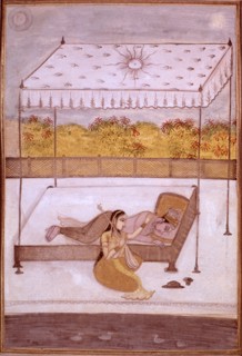 Indian miniature. Lucknow school. Women resting