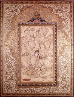 Persian miniature after Rizza Abassi. Couple