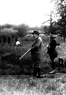 Aristide Briand, minister of Foreign Affairs, hunting with President of the French Republic, Gaston Doumergue