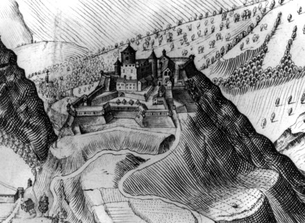 View of the castle of Exilles, in the Suze Valley (south of France), where the Man in the Iron Mask was imprisoned