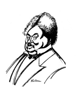 Caricature de Kelen. Portrait d'Alexandre Dumas, père