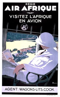 Bellaigne. Advertising poster for 'Africa Airlines', 1935