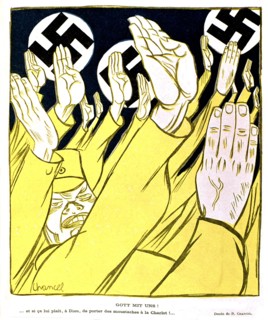 Caricature by Chancel against the Japanese, Second World War