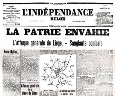 Journal "L'Indépendance belge", 1914