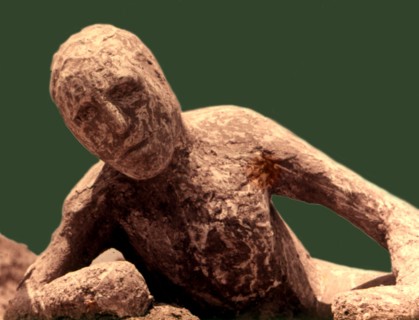 Pompeii excavations, A man who died while trying to escape