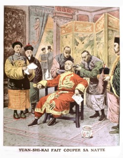 Chinese Revolution, Yuan Shikai has its braid cut