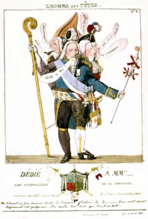 Anonymous caricature, Talleyrand, The six-headed man