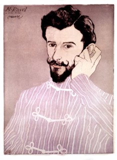 Ouvré, Portrait of Maurice Ravel wearing pyjamas
