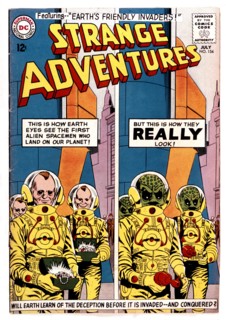 Cover of the comic strip "Strange adventures", The invaders
