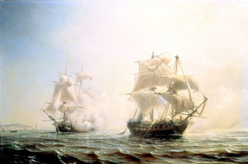 Gudin, Naval battle between two frigates