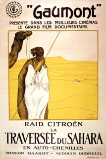 Poster on the 'Raid Citroën' and the crossing of the Sahara