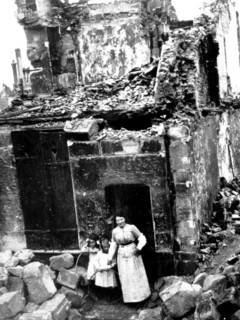 Bombed house in the quartier de la Licorne in the French city of Senlis
