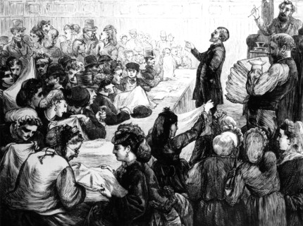 Linen from the Imperial family for sale during a public auction at the Tuileries