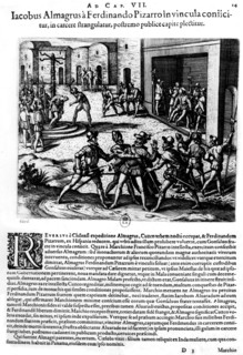 Almagro taken by Pizarro to be thrown in prison and beheaded