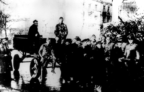 Jews used by the Germans to pull trucks