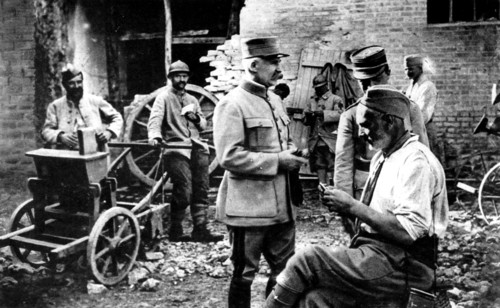 Petain visiting a camp