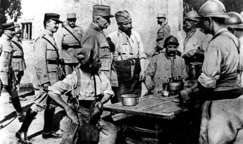 Petain visiting a camp