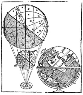Globe display by Apianus