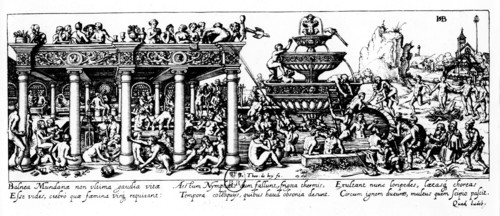 Gravure de Théodore de Bry. La fontaine de jouvence