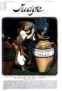 Caricature against the Tobacco Trust