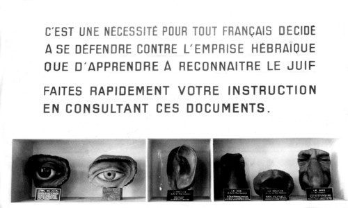 Gouvernement de Vichy. Exposition antisémite