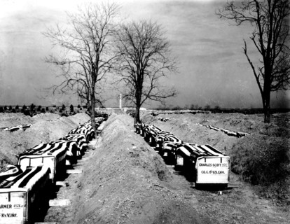 Coffins of American soldiers, Philippines