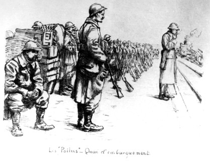 Jobert, Les Poilus sur le quai d'embarquement