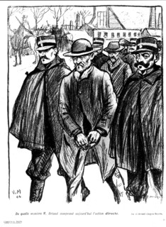 Caricature: Man arrested during Briand's term