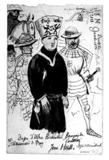 Drawing by Ulric Richenthal. Jan Hus led to the roughing-hew