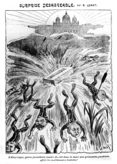 Caricature about the separation of church and state