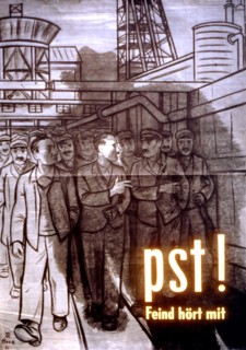 German poster warning the population against spies