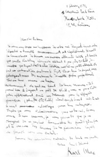 Letter from Karl Marx to Fanton