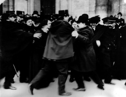 Demonstration in front of Notre-Dame des Champs church, 1904