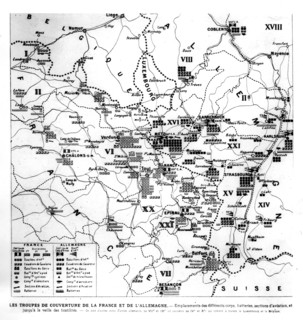 Les troupes de couverture de la France et de l'Allemagne