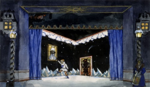 Alexandre Benois. Projet de décor pour "Pétrouchka" de Stravinsky (1947)